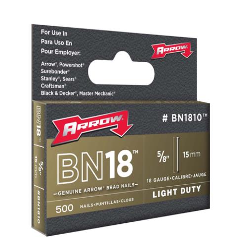 Arrow Bn1810 Brad Nails 15mm Pk1000