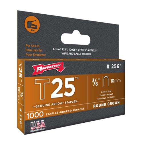 Arrow T25 Staples 10mm (3/8in) Box 1000