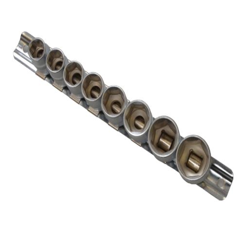 Bluespot Sockets On Rail 8 Piece 3/8in Drive