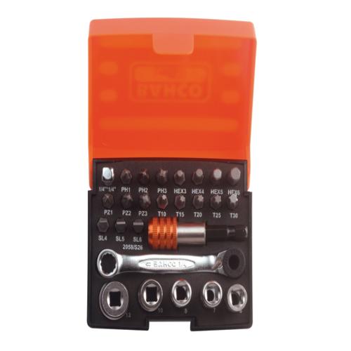 Bahco 2058/s26 Ratchet Socket Bit Set Of 26