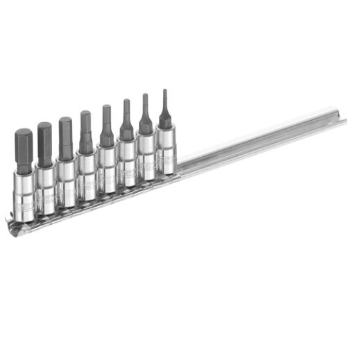 Britool Socket Set 8pc Hex Bit 1/4 In Drive