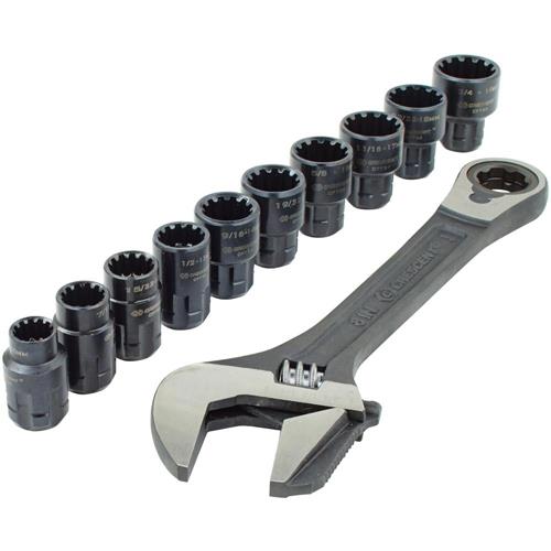 Crescent 11pc Pass Through Adj Wrench Set