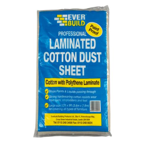 Everbuild Laminated Cotton Dust Sheet 12x9ft