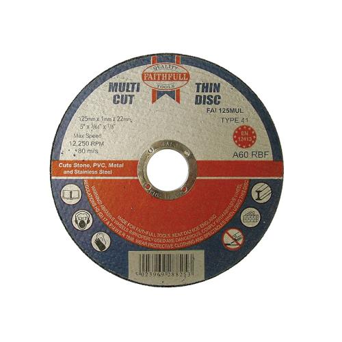 Faithfull Thin Cut Off Wheel 125 X 1.0 X 22mm