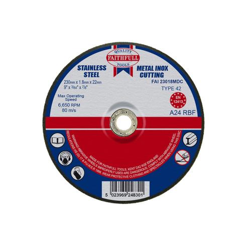 Faithfull Metal Cut Off Disc 230 X 1.8 X 22mm