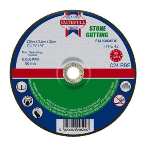 Faithfull Stone Cut Off Disc 230 X 3.2 X 22mm