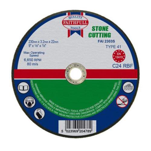 Faithfull Stone Cut Off Disc 230 X 3.2 X 22mm