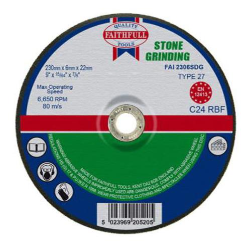 Faithfull Stone Grinding Disc 230 X 6 X 22mm
