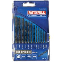 Faithfull Hss Drill Bit Set Of 13 1.5 - 6.5mm