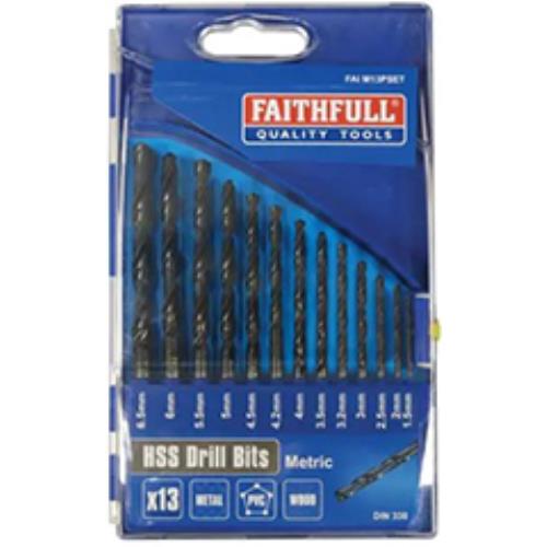 Faithfull Hss Drill Bit Set Of 13 1.5 - 6.5mm