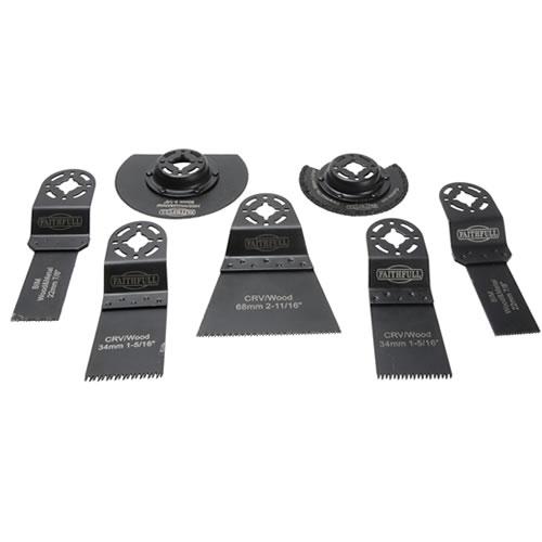 Faithfull 7pc Multi Tool Blade Set In Case