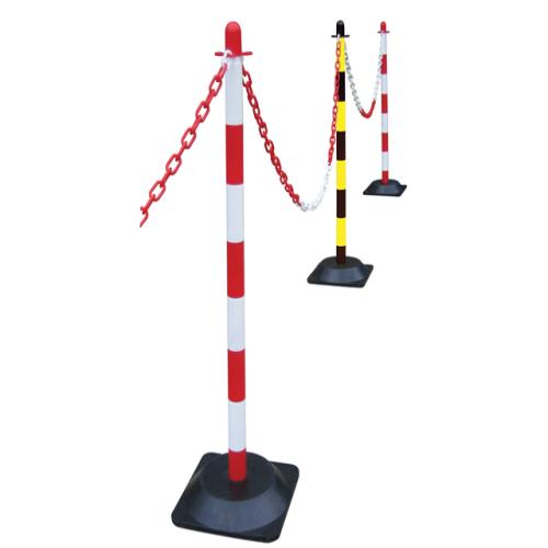 Faithfull Plastic Post For Chain Red/white