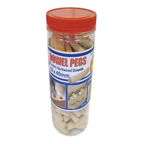 Faithfull Wood Dowels Fluted 40 X 10mm