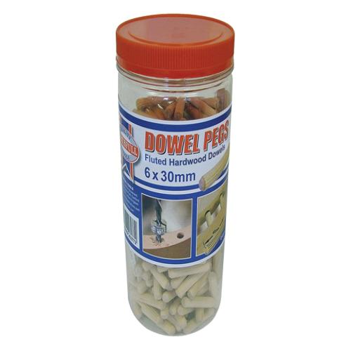 Faithfull Wood Dowels Fluted 30 X 6mm