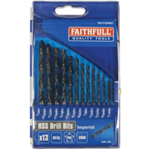 Faithfull Hss Drill Bit Set Of 13