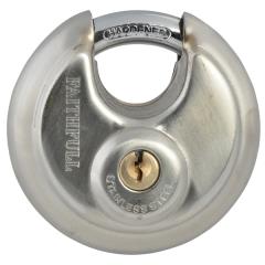 Faithfull 70mm Stainless Steel Disc Padlock