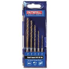 Faithfull Hss Cobalt Impact Bit Set 5pc