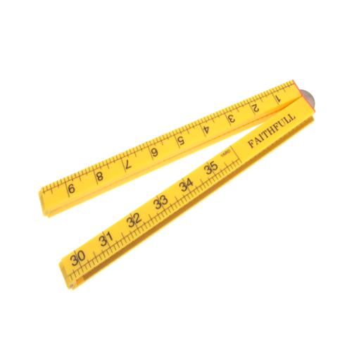 Faithfull Folding Rule Yellow Abs Plastic