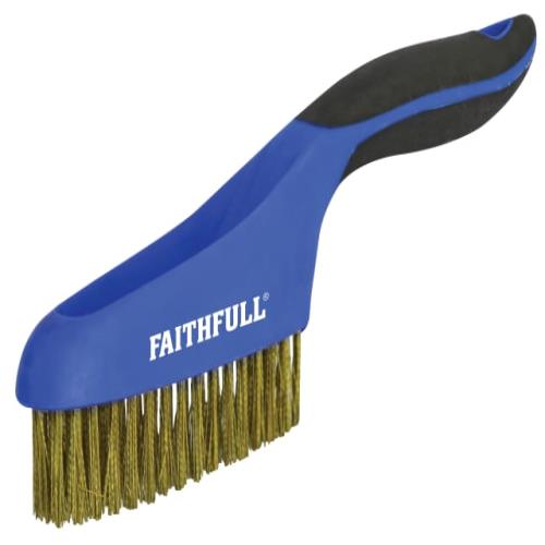 Faithfull Scratch Brush Soft Grip 4 X 16 Row
