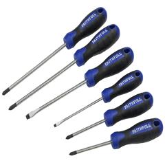 Faithfull Soft Grip Screwdriver Set, 6 Piece