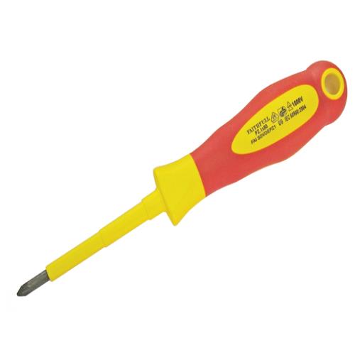 Faithfull Vde Soft Grip Screwdriver Pz1x80mm