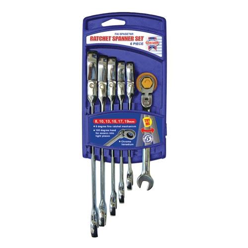 Faithfull 6pc Ratcheting Spanner Set