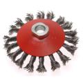 Faithfull Conical Wire Brush 100mm M10 Bore
