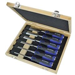 Faithfull Soft Grip Chisel Set + Storage Box,