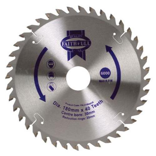 Faithfull Circular Saw Blade 180 X 30mm X 40t