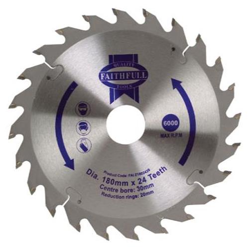Faithfull Circular Saw Blade 180 X 30mm X 24t