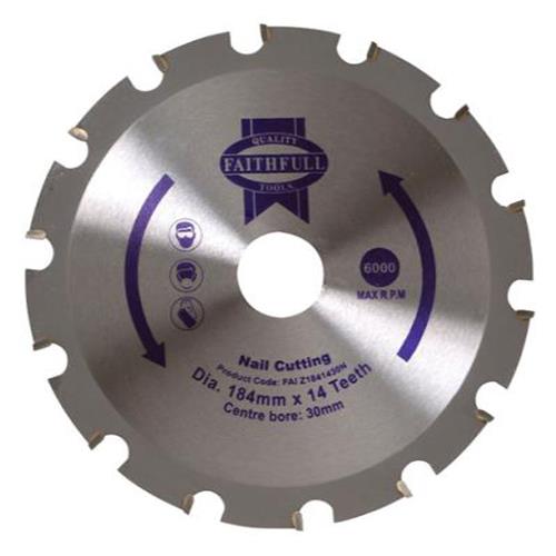 Faithfull Circular Saw Blade 184 X 30mm X 14t