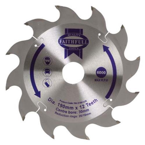 Faithfull Circular Saw Blade 190 X 16/20/30mm