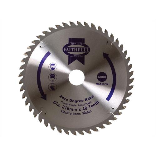 Faithfull Circular Saw Blade 216 X 30mm X 48t