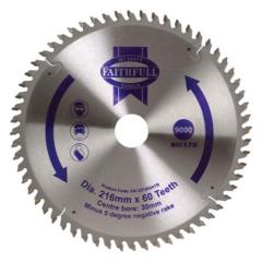 Faithfull Circular Saw Blade 216 X 30mm X 60t