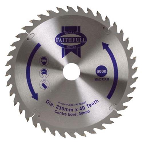 Faithfull Circular Saw Blade 230 X 30mm X 40t