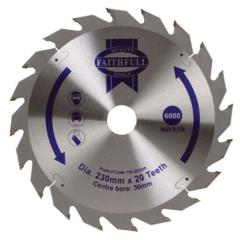 Faithfull Circular Saw Blade 230 X 30mm X 20t
