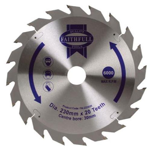 Faithfull Circular Saw Blade 230 X 30mm X 20t