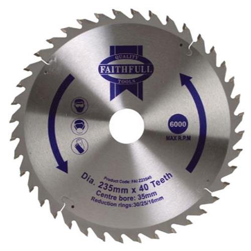 Faithfull Circular Saw Blade 235 X 40t