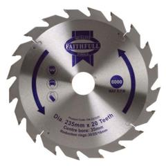 Faithfull Circular Saw Blade 235 X 20t