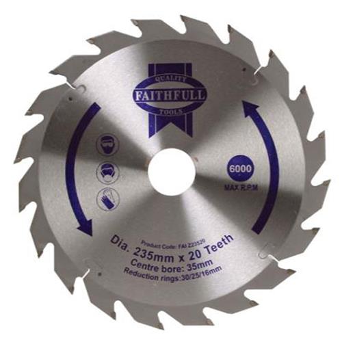 Faithfull Circular Saw Blade 235 X 20t