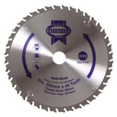 Faithfull Circular Saw Blade 250 X 30mm X 40t