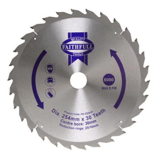 Faithfull Circular Saw Blade 250 X 16/25/30mm