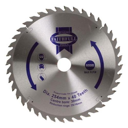 Faithfull Circular Saw Blade 254 X 40t