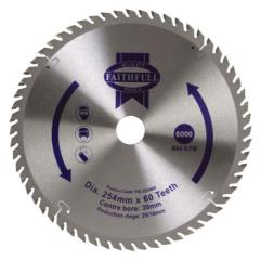Faithfull Circular Saw Blade 254 X 60t