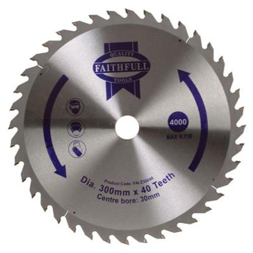 Faithfull Circular Saw Blade 300 X 30mm X 40t