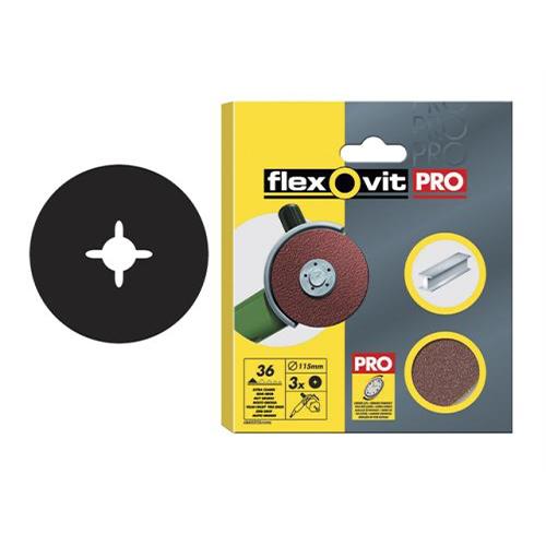Flexovit Alu. Oxide Fibre Discs 115mm 36g