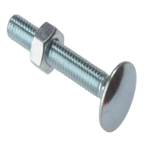 Forgefix Carriage Bolt & Nut Zp M6 X 40