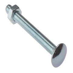 Forgefix Carriage Bolt & Nut Zp M6 X 75