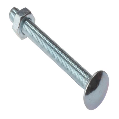 Forgefix Carriage Bolt & Nut Zp M6 X 75