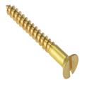 Forgefix Wood Screw Slotted Csk Solid Brass 1